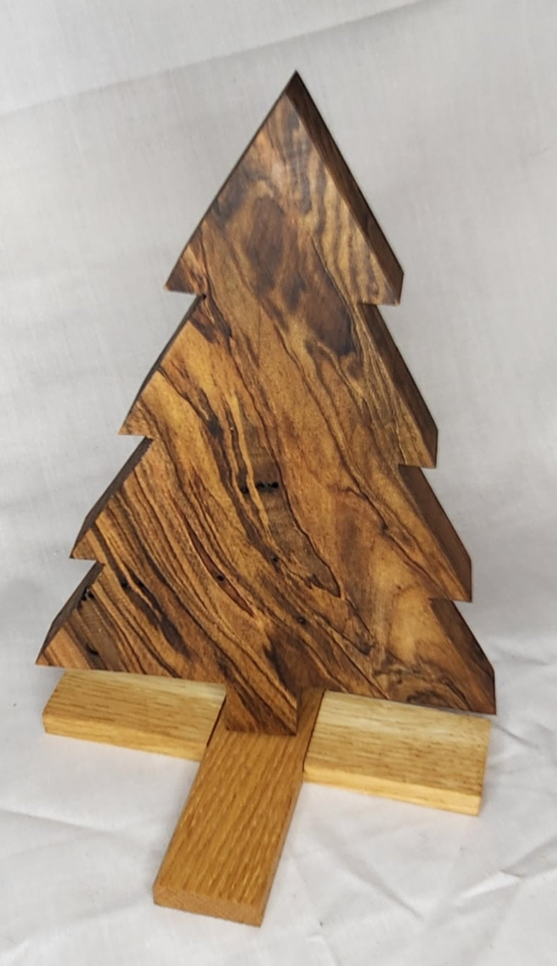 Wooden Christmas Tree with Base